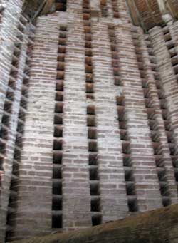 Amboise dovecote interior, click for larger image.