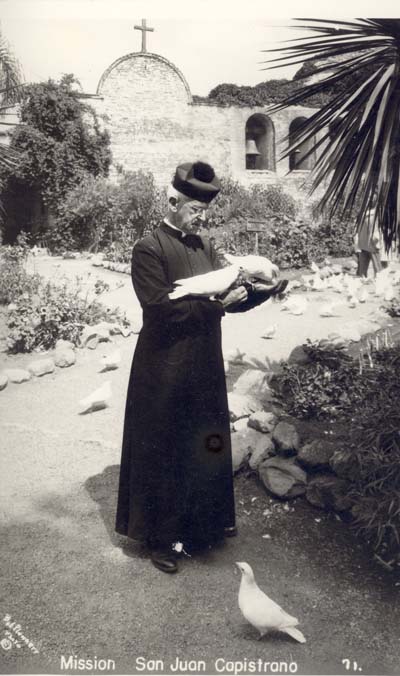 Father with pigeons
